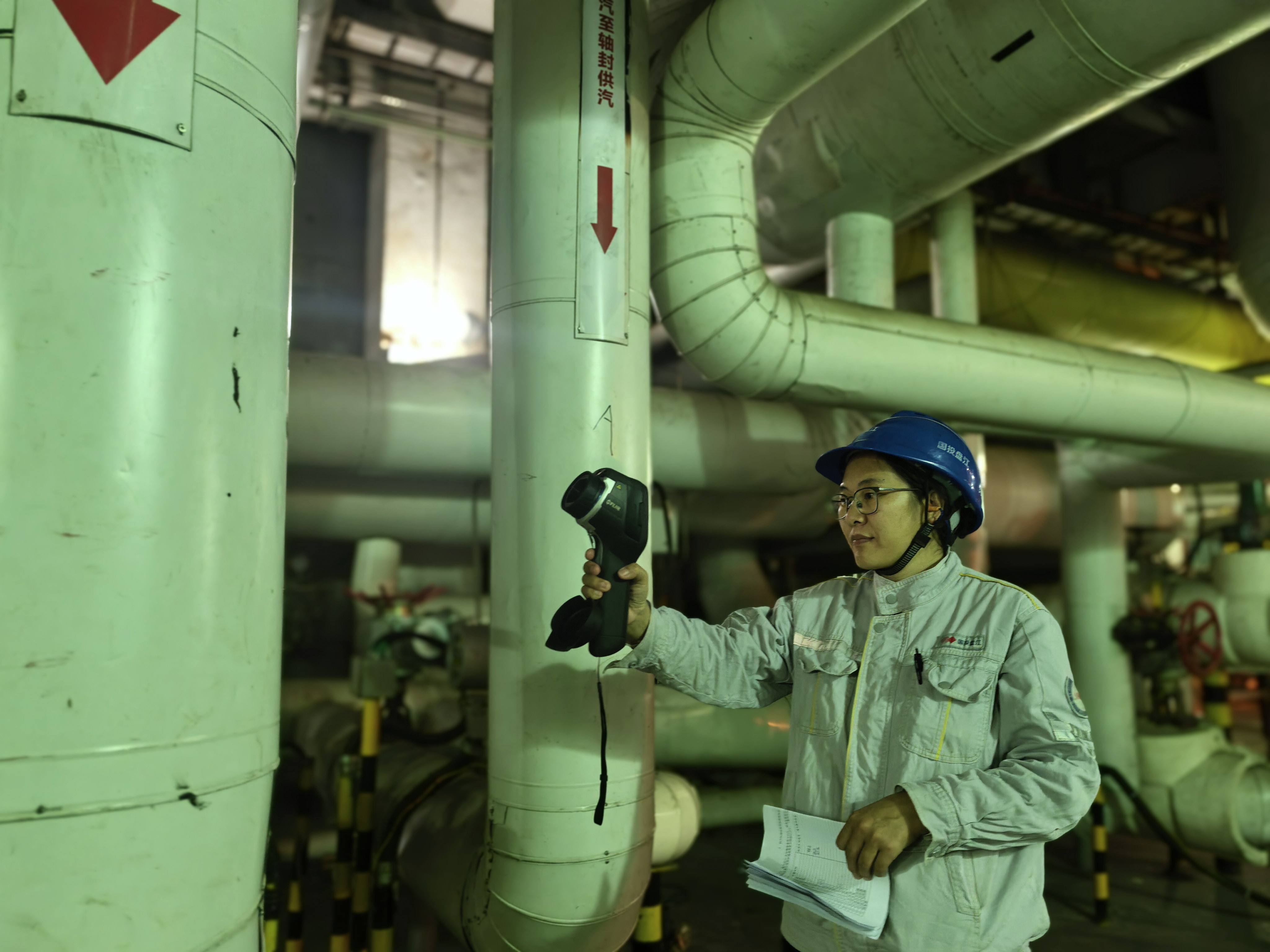 公司汽机专业完成 #1、#2 机组管道全面测温排查